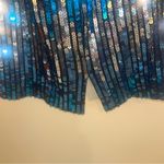 VTG Alyce Designs Blue Silver Halter Party Sequin Mini Dress 12 Photo 6