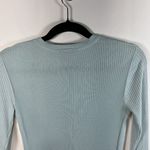 Tory Burch Cotton Long Sleeve Cardigan Gold Button Sweater Sz Small Blue Luxury Photo 8