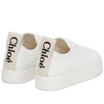 Chloé Chloe Lauren Crochet Sneakers in White Photo 9