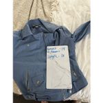 Slate + Willow Women’s Blue Moto Small Leather Jacket Photo 6