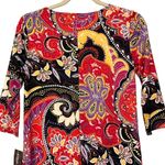 Nina Leonard  Paisley Stretch Dress NWT Size Small L5915A Flowy Bright‎ Floral Photo 6