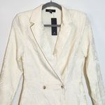 Lulus  Cream Long Sleeve Romper with Blazer Styling NWT Size Small Bridal Romper Photo 2