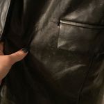 Joie  black vegan leather blazer size small‎ Photo 6