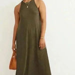 Madewell  Olive Green Knit Cami Midi Dress size xs Photo 0
