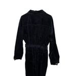 Mable Womens Corduroy Jumpsuit S Button Front Long Sleeve Black Casual Photo 6