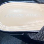 Adrienne Vittadini   Wo size 9.5 Black Textured STRETCH CLOTH Mules silver accent Photo 1