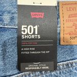 Levi's 501 Sz 29 Shorts High Rise Distressed Denim Jeans Athens Medium Wash NEW Photo 3