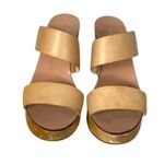 Loeffler Randall Sandals Mason Wood Wedge Slide Natural Nude Tan Women’s Size 7M Photo 7