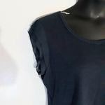 Style & Co navy blue sheer sleeves top Photo 3