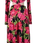 Afrm Black Long Sleeve Cut Out Hot Pink Dress Photo 3