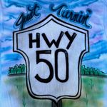 Jerzees Vintage Highway Trucker Custom Airspray Just Turnin Graphic AOP T-shirt Photo 3