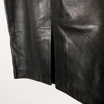 Vintage Nappa Leather Pencil Skirt Black Size 6 Photo 3