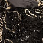 Sue Wong  Black and Cream Floral Maxi Dress Photo 3