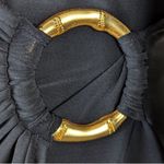 Evan Picone NWOT  Black Faux Wrap Sheath Dress size 4 Photo 2