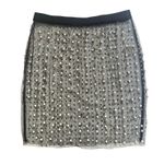 Beach Bunny  Glitzy Girl‎ Mesh Pearl Mini Skirt Coverup Sheer Black XS Photo 2
