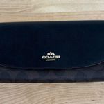 Coach  Black Tri-Fold Wallet Classic Print - Size M Photo 0