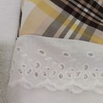 My Michelle  Y2K Brown, Yellow, & White Plaid Eyelet A-line Skirt Photo 2