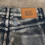 Urban Outfitters BGD High Rise Cowboy Jeans Silver Coated Size 27 Festival Disco Photo 11