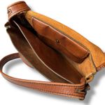 Vintage Genuine Leather Shoulder Bag Single Strap & Pockets Made In Columbia Tan Photo 6