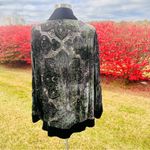 Chico's CHICO’S Green Burnout Velvet Silk Whimsigoth Boho Witchy Fairy Cardigan Photo 6