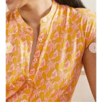 NWT BODEN Flippy Jersey Dress Yellow Pineapple Print Mini Cotton Modal US 14R Size 14 Photo 1