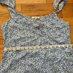 Madewell  Blue Floral Ruffle Wrap MIDI Dress Size 12 Photo 3
