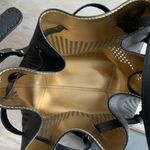 Kenneth Cole  Vintage Black Perforated Drawstring Bucket Bag Shoulder Purse Photo 7