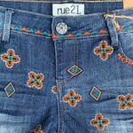 Rue 21 Denim Jean Shorts Western Aztec Cutoffs New Oversized 5/6 Womens Photo 1