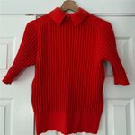 Ted Baker  Morilee Puff Sleeve Red Sweater with Ribbed Knit NWOT‎ Size Large (4) Photo 3
