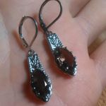 Brazilian Smokey Quartz Stainless Steel Lever Back Earrings Photo 7