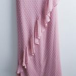 Lulu's Fearless Love Rose Swiss Dot Maxi Ruffle Dress Pink Size XL Photo 4