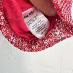 Blue Life Blue‎ Life | Sparkly Sequins Micro Mini Lined Shorts in Rainbow Red Sz Medium Photo 5