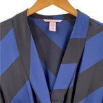 Victoria's Secret  Black and Blue Stripe Satin Romper Size Small Photo 3