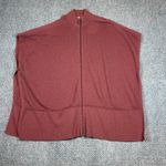 Lululemon  Call Me Cozy Wrap Womens OS Red Cotton Yak Blend Full Zip Sweater Cape Photo 0