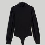 Madewell DEADSTOCK|NWT  Ribbed Puff-Sleeve Turtleneck Bodysuit size large Photo 0