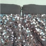 J.Crew Factory Gray Sequin Mini Skirt Women's 4 New Year's Eve Holiday Party Photo 3