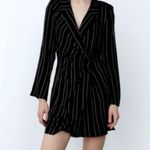 ZARA Satin Pinstriped Blazer Mini Dress Bloggers Favorite Style 9169/409/800 Photo 5