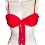 Womens red front tie red bikini top​ Photo 0