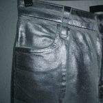 J Brand J. Brand Alana 25 Y2K High Rise Silver Messaline Cigarette Pants Photo 7