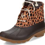 Sperry NEW Women's, Syren Gulf Duck Boot Brown Animal Print Photo 3