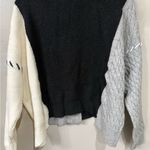 Anniewear Patchwork Cable Knit Contrast Stitch Cardigan Photo 4