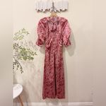 En Saison Selah Satin Floral Midi Dress in Pink Spice Size Small NWT Photo 1