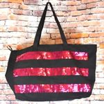 Victoria's Secret XL Pink Sequin VS Weekender Tote Bag New NWT Black Photo 4