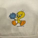 B.J. Frog Long Sleeve Looney Tunes Cotton Cardigan Sweater Cream Women's Size 42 Yellow Size L Photo 3