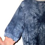 Como vintage  Blue Tie Dye Front Twist Knot T-shirt Top Photo 5