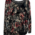 Karen Kane Karen‎ Kane Velvet Burnout Top Womens Size S Floral Shirt Fairy Whimsigoth Photo 0