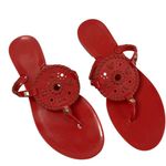 Jack Rogers Coral Red Georgia Jelly Flip Flop Sandals Size 8 Photo 0