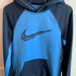 Nike  Therma-Fit Light Blue & Dark Blue Logo Pullover Hoodie Photo 4