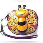 Genuine Leather Bumble Bee Wristlet Orange Photo 1