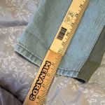frame denim  Le Beau Jeans Size‎ 34 Two Tone Light Wash Denim & Green Khaki Photo 6